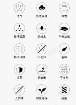 icon图标图形面料功能素材