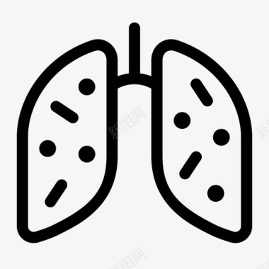 呼吸系统疾病肺癌肺病图标