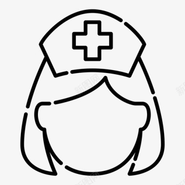 护士帽医生健康图标