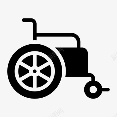 轮椅残废病人图标