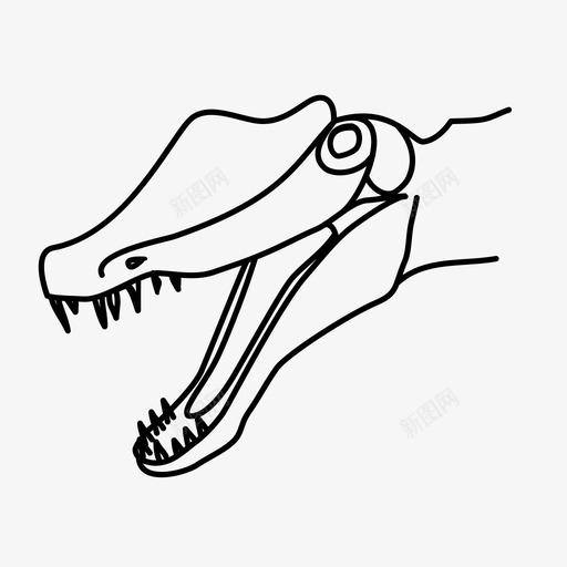 棘龙动物恐龙svg_新图网 https://ixintu.com 恐龙 棘龙 动物 龙头 怪物