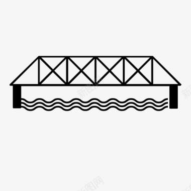桥水铁路公路桥图标