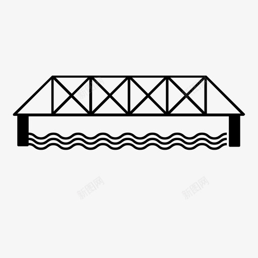 桥水铁路公路桥svg_新图网 https://ixintu.com 铁路 桥水 公路桥 小径