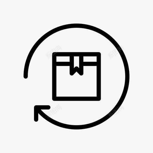 包裹箱子货物svg_新图网 https://ixintu.com 货物 装运 包裹 箱子 交货 仓库 线条 图示