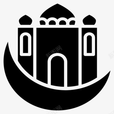 清真寺阿拉伯语伊斯兰教图标