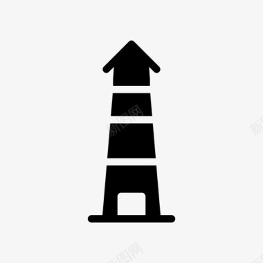 灯塔建筑物货物图标