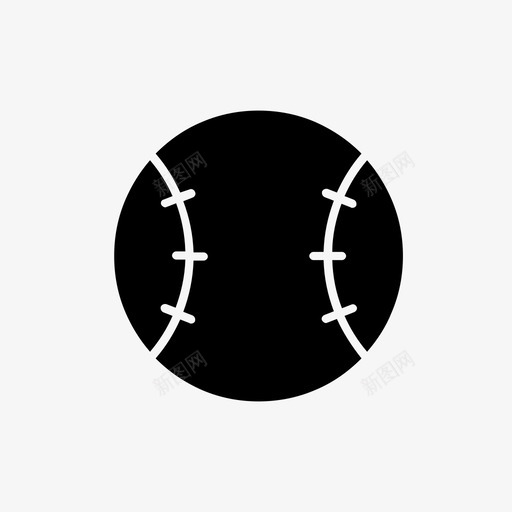 棒球字形图标svg_新图网 https://ixintu.com 图标 字形 运动 棒球 样式