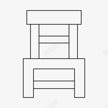 椅子家具坐图标