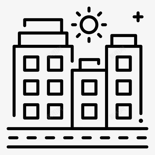 建筑城市skycrapersvg_新图网 https://ixintu.com 建筑 城市 艺术 设计 线切割