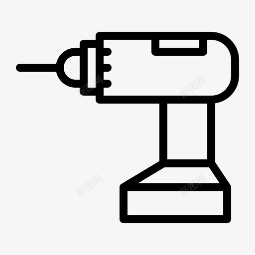 钻机施工设备svg_新图网 https://ixintu.com 施工 钻机 设备 机器 工具 大纲