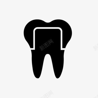 牙冠图标护理牙医图标
