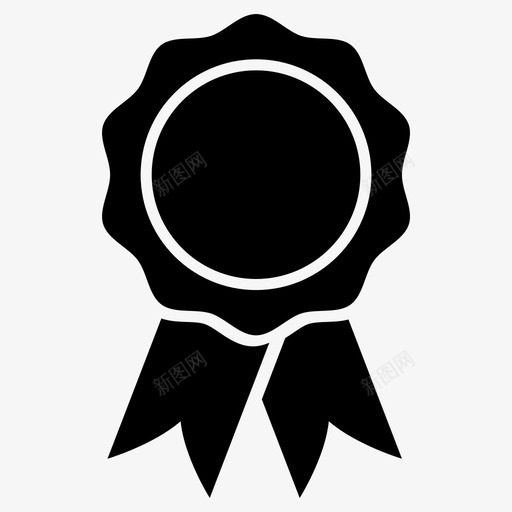 丝带奖章徽章svg_新图网 https://ixintu.com 丝带 奖章 徽章 奖品 玫瑰花