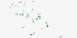 长音符绿色音乐音符高清图片