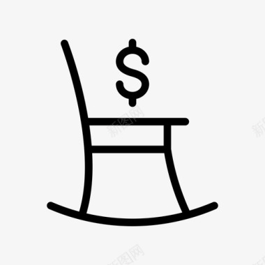 摇椅美元保险图标