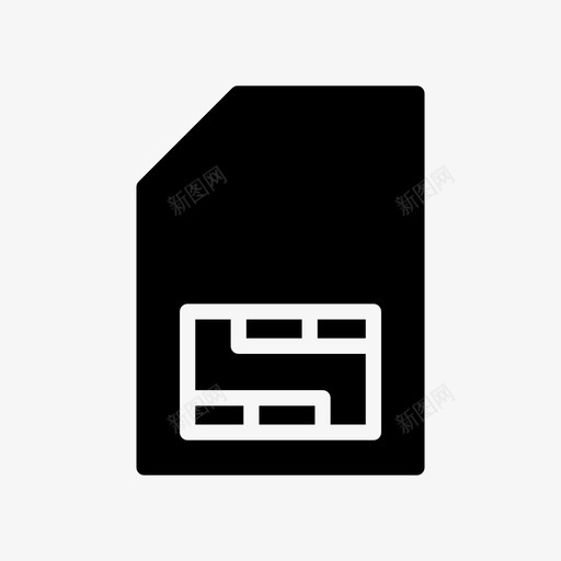 sim芯片微型svg_新图网 https://ixintu.com 对象 微型 电话卡 芯片