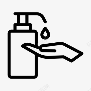 肥皂滴手图标