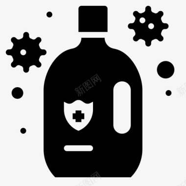 消毒剂瓶子清洁图标