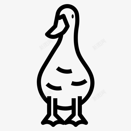 鸭动物鸟svg_新图网 https://ixintu.com 农场 动物 牲畜 花园 概述