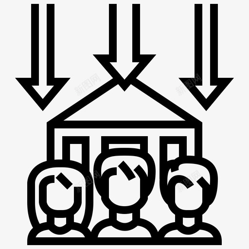 裁员经济住房svg_新图网 https://ixintu.com 裁员 经济 住房 休整 业务 优化