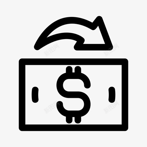 退款财务金钱svg_新图网 https://ixintu.com 财务 退款 金钱 还原 购物 图标