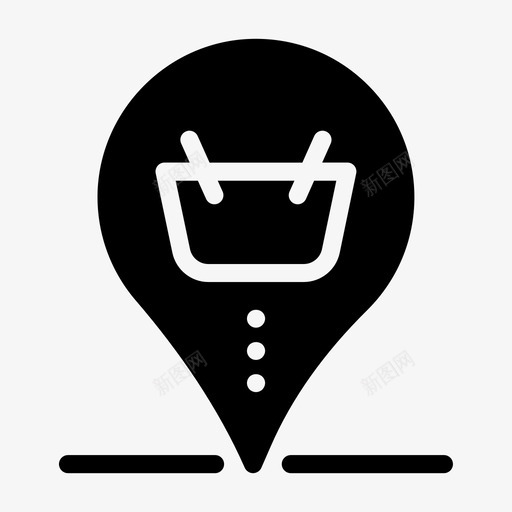 位置篮子地图svg_新图网 https://ixintu.com 位置 篮子 地图 图钉 购物 互联网 数字 营销