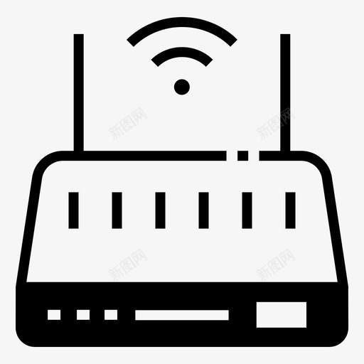 调制解调器电子设备网络svg_新图网 https://ixintu.com 路由器 调制解调器 电子设备 网络 设备 智能家居 半黑 填充