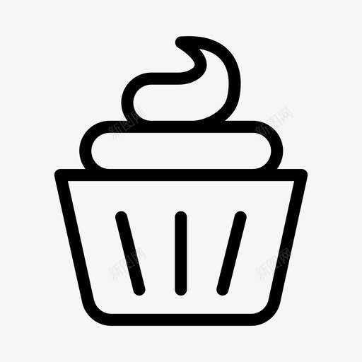 纸杯蛋糕面包房美味svg_新图网 https://ixintu.com 面包房 纸杯 蛋糕 美味 食品 松饼 线条 符号