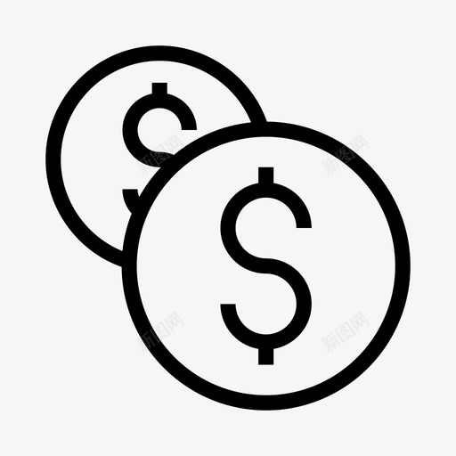 美元硬币成本svg_新图网 https://ixintu.com 货币 美元 硬币 成本 象素 线条 符号
