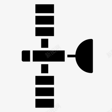 卫星科学填充图标