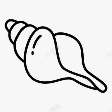 蜗牛壳动物海洋图标