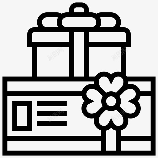 礼盒包装礼品svg_新图网 https://ixintu.com 礼盒 包装 礼品 奖励 购物 零售