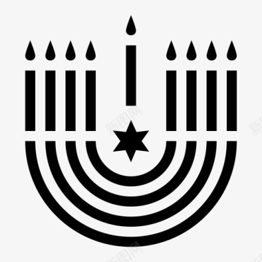 光明节犹太人犹太教图标