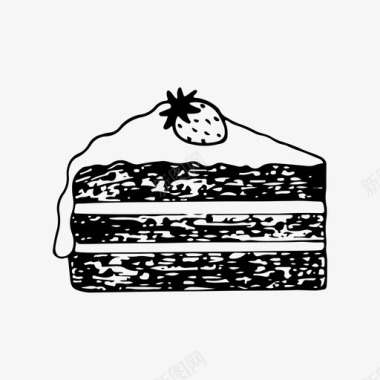 蛋糕片甜点食物图标