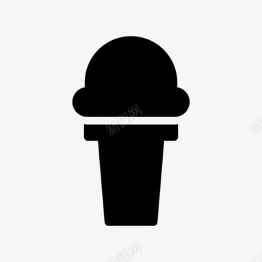 冰淇淋圣代美味甜点图标
