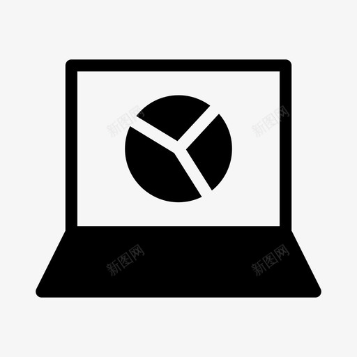 图形图表计算机svg_新图网 https://ixintu.com 图形 图表 计算机 笔记本 电脑 统计 财务 像素 线条 符号