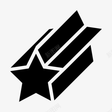 星棱镜三维几何图标