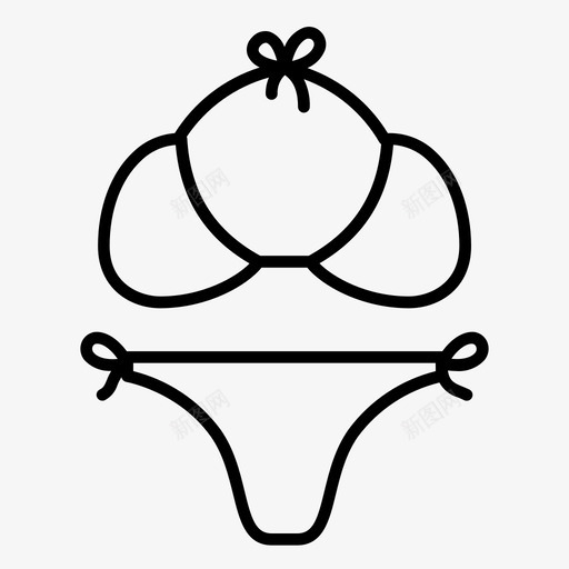 比基尼沙滩夏天svg_新图网 https://ixintu.com 比基尼 沙滩 夏天 泳装 内衣 暑假