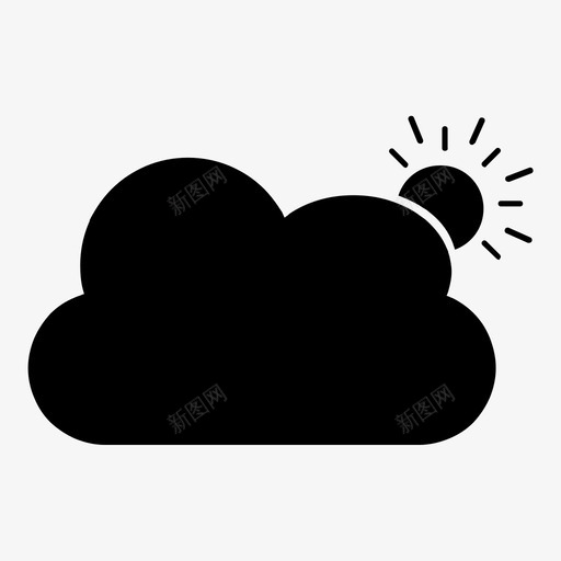 天气云和太阳天气预报svg_新图网 https://ixintu.com 天气 云和 太阳 天气预报 天空