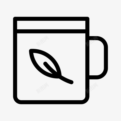 绿茶咖啡杯子svg_新图网 https://ixintu.com 绿茶 咖啡 咖啡杯 杯子 马克 时装 线条