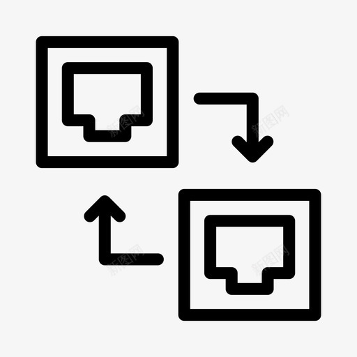网络连接以太网svg_新图网 https://ixintu.com 网络 连接 以太网 互联网 云计算