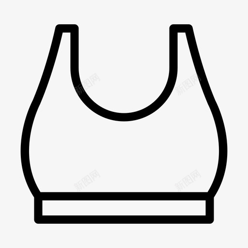 文胸布料健身svg_新图网 https://ixintu.com 健身 健身房 文胸 布料 上衣 线条 图案