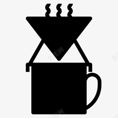 咖啡茶杯滴水图标