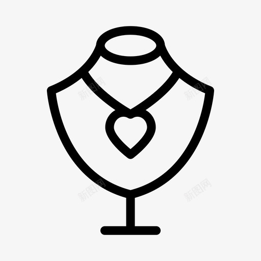 项链时尚珠宝svg_新图网 https://ixintu.com 时尚 项链 珠宝 珍珠 风格 线条