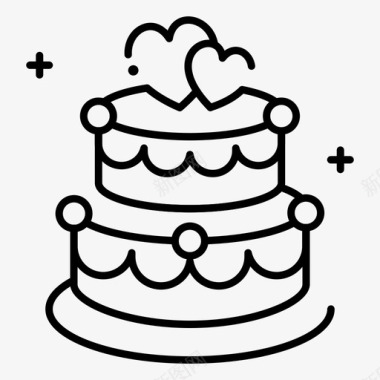 蛋糕面包房蛋糕装饰图标