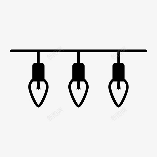 圣诞灯饰节日冬季svg_新图网 https://ixintu.com 圣诞 灯饰 冬季 节日 图标 收藏