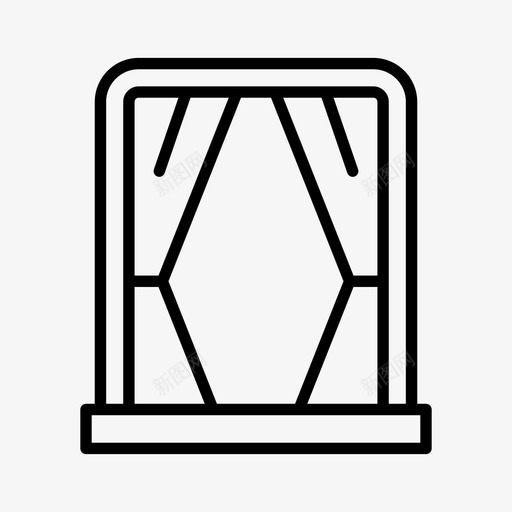 窗窗帘装饰svg_新图网 https://ixintu.com 窗帘 装饰家居 室内 家具 系列