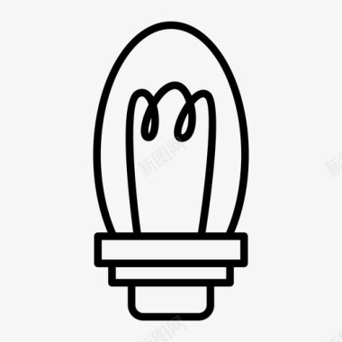灯泡电发明图标