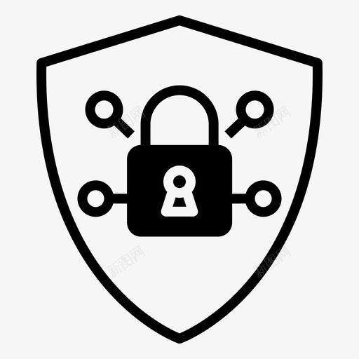 安全系统锁挂锁svg_新图网 https://ixintu.com 安全 系统 保护 挂锁 屏蔽 智能家居 半黑 填充