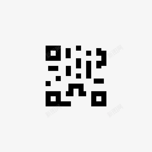 qr代码idsvg_新图网 https://ixintu.com 代码 产品 扫描 金融 像素 线条 符号