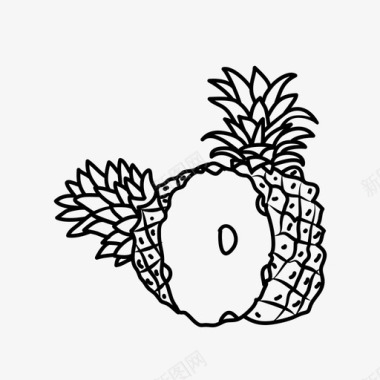 菠萝饮食食物图标